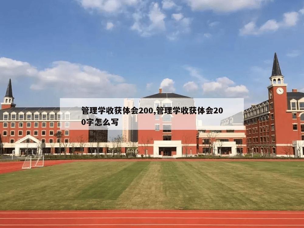 管理学收获体会200,管理学收获体会200字怎么写